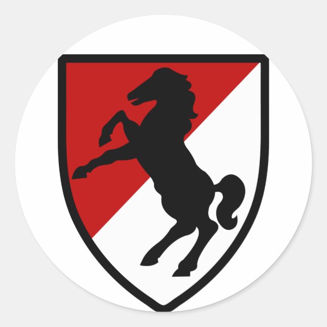 11th Armoured Cavalry Regiment Classic Round Sticker (Front)