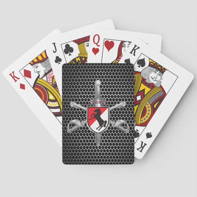11th Armoured Cavalry Regiment “Crossed Sabres”  Playing Cards (Back)