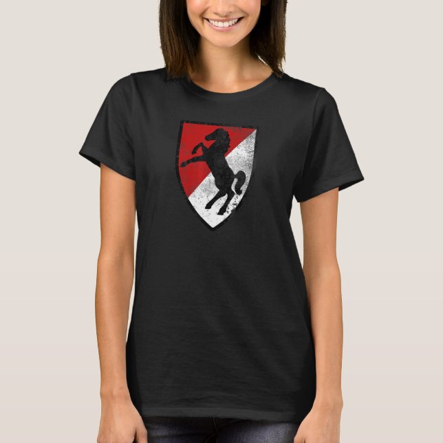 11th Armoured Cavalry Regiment Distressed T-Shirt (Front)