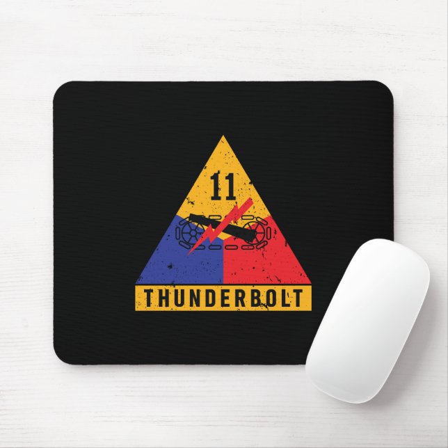 11th Armoured "Thunderbolt" Division Distressed Mouse Mat (With Mouse)