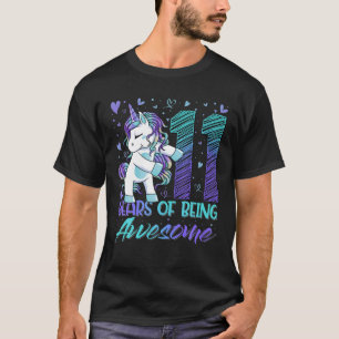 11Th Birthday 11 Year Old Girl Flossing Unicorn Pa T-Shirt