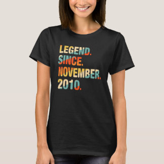11th Birthday 11 Year Old Legend Since November 20 T-Shirt