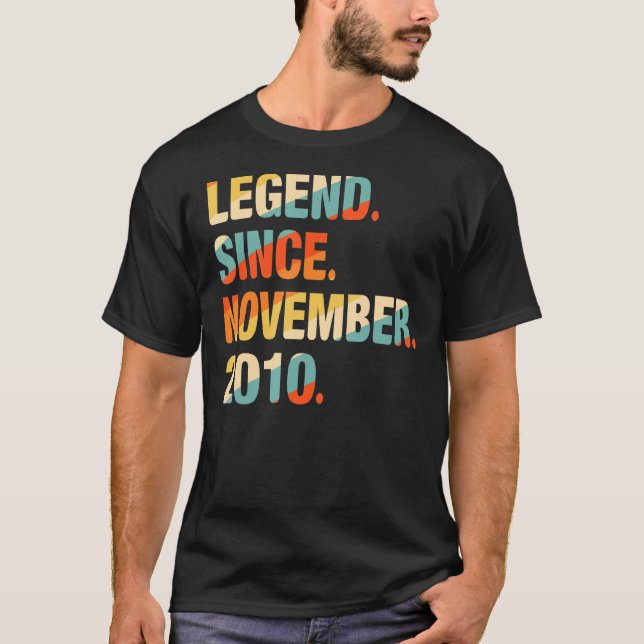 11th Birthday 11 Year Old Legend Since November 20 T-Shirt (Front)