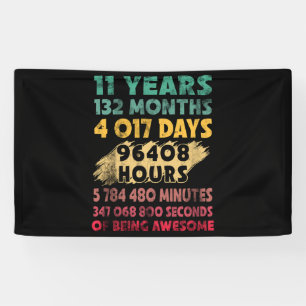 11th Birthday 11 Years Of Being Awesome Banner