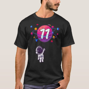11th Birthday 11 Years Old Birthday Boy Astronaut T-Shirt