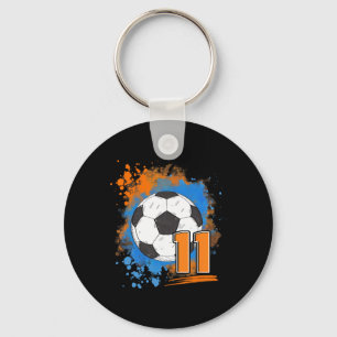 11th Birthday 11 Years Old Soccer Ll Key Ring