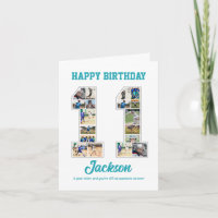 11th Birthday Anniversary Number 11 Photo Collage