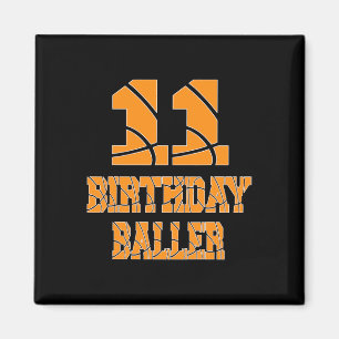 11th Birthday Baller Boy 11 Years Old Basketball T Magnet