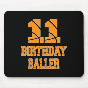 11th Birthday Baller Boy 11 Years Old Basketball T Mouse Mat
