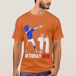 11th Birthday Baseball Big Number Eleven 11 Year O T-Shirt