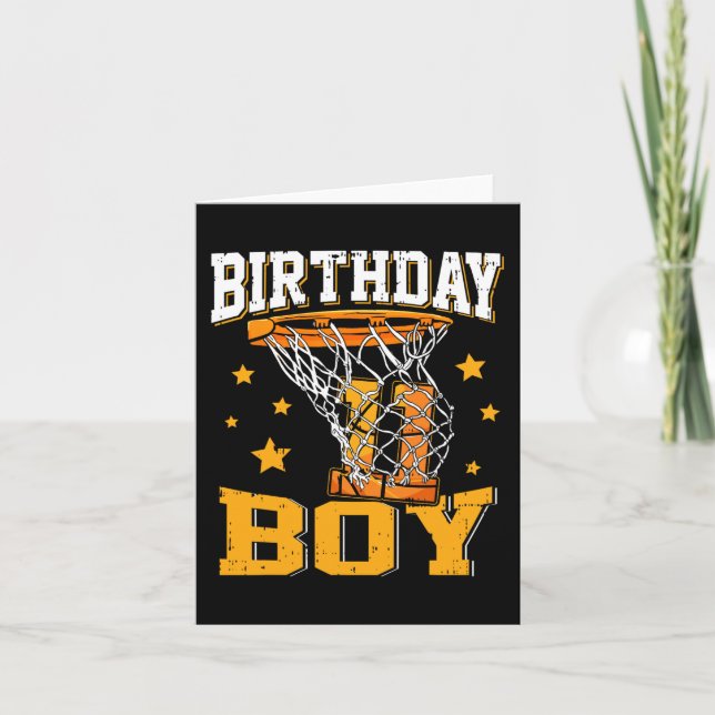 11th Birthday Basketball Boy 11 Year Old Basketbal Card (Front)