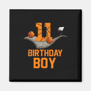 11th Birthday Basketball Jersey 11 Year Old Boy Bo Magnet
