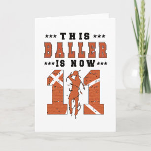 11th Birthday Basketball Player 11 Year Old Boy Card