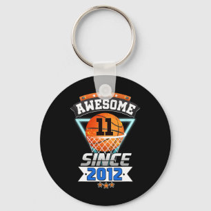 11th Birthday  Basketball Player Awesome Since 201 Key Ring