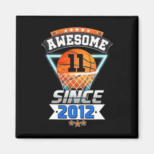 11th Birthday Basketball Player Awesome Since 201 Magnet