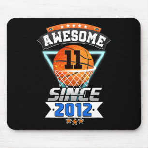 11th Birthday  Basketball Player Awesome Since 201 Mouse Mat