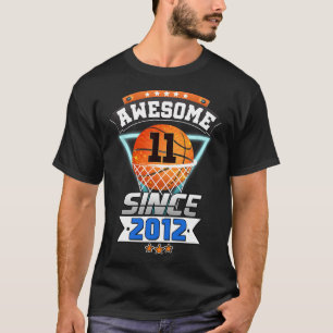 11th Birthday  Basketball Player Awesome Since 201 T-Shirt