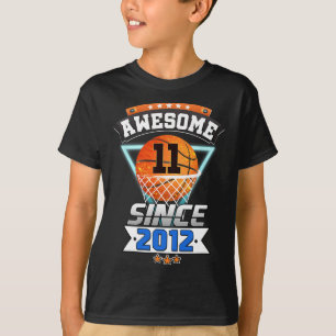 11th Birthday  Basketball Player Awesome Since 201 T-Shirt