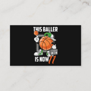 11th Birthday Basketball Player Funny 11 Years Old Business Card