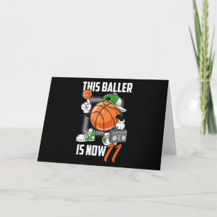11th Birthday Basketball Player Funny 11 Years Old Card