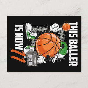 11th Birthday Basketball Player Funny 11 Years Old Postcard