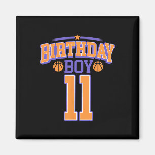 11th Birthday Boy Bysketbyll Lover 11 Years Old Bd Magnet