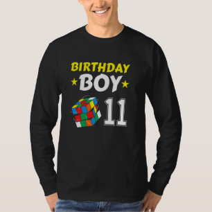 11th Birthday Boy Cubing Puzzle Speed Cubing 11 Ye T-Shirt