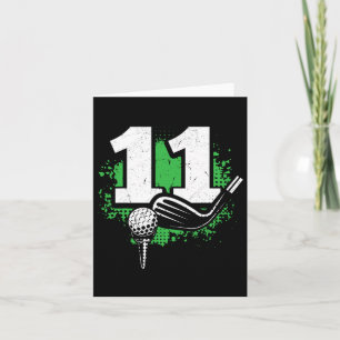 11th Birthday Boy Golf Player Golf 11 Years Old  Card