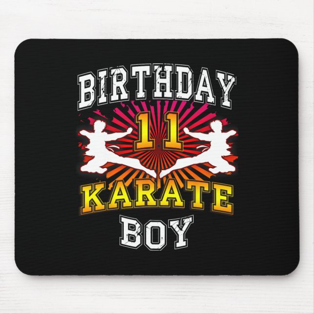 11th Birthday Boy - Karate 11 Years Old Kid  Mouse Mat (Front)