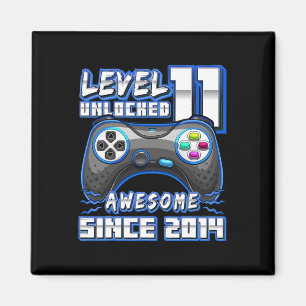 11th Birthday Boy Level 11 Gamer 11 Year Video Gam Magnet