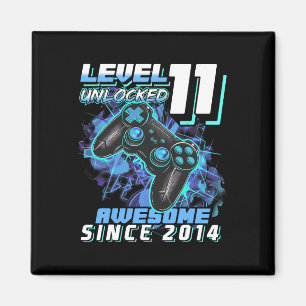 11th Birthday Boy Level 11 Gamer 11 Year Video Gam Magnet