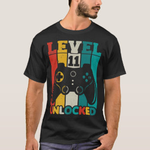 11th Birthday Boy Level 11 Unlocked 11 Year Old Vi T-Shirt