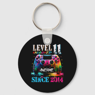 11th Birthday Boy Level 11 Unlocked Awesome Since Key Ring