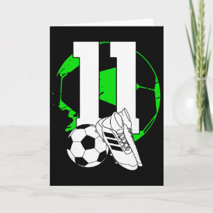 11th Birthday Boy Soccer Player Footll 11 Years Ol Card