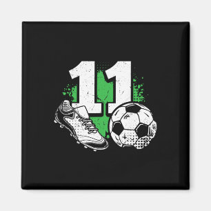 11th Birthday Boy Soccer Player Footll 11 Years Ol Magnet