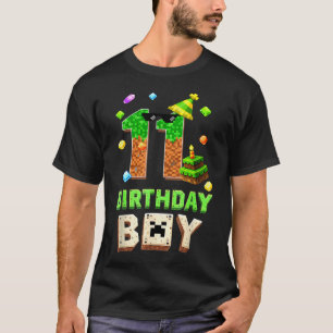 11Th Birthday Boy Video Pixel Game Level 11 T-Shirt