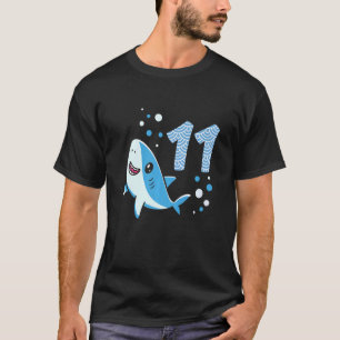 11th Birthday Boys Shark 11 years Old Ocean Shark  T-Shirt