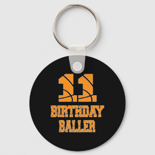 11th Birthday Byller Boy 11 Years Old Bysketbyll T Key Ring