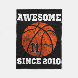 11th Birthday Bysketbyll Lover Gift 11 Years Old V Fleece Blanket