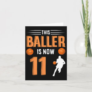 11th Birthday Bysketbyll - This Byller Is Now 11 Card
