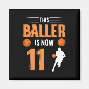 11th Birthday Bysketbyll - This Byller Is Now 11  Magnet