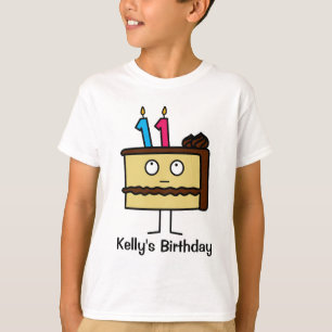 11th Birthday Cake with Candles T-Shirt