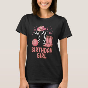 11th Birthday Cow Pattern Cowgirl 11 Year Old Bday T-Shirt