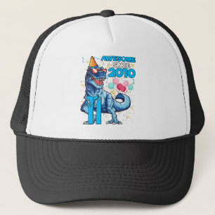 11th Birthday Dinosaur 11 Year Old Boy Kids Trucker Hat