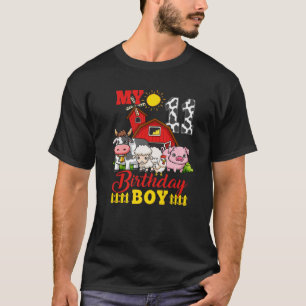 11Th Birthday Farm Animals Boy 11 Years Old Birthd T-Shirt