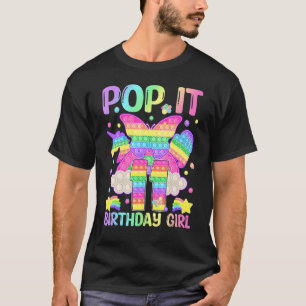 11th Birthday Fidget Toy Pop It Birthday Girl 11 Y T-Shirt