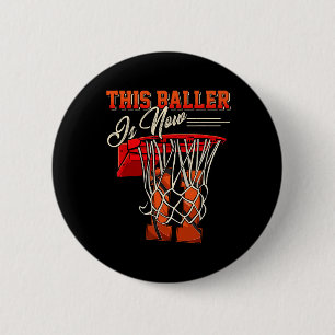 11th Birthday  For Boy Basketball 11 Years Old Kid 6 Cm Round Badge