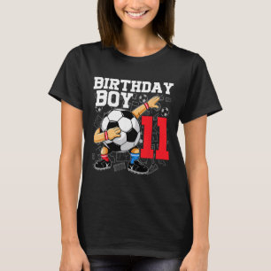 11th Birthday For Boys Football Soccer 11 Year Old T-Shirt