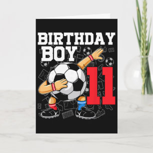 11th Birthday For Boys Footll Soccer 11 Year Old Card