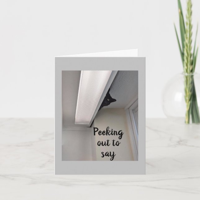 "11th BIRTHDAY" FROM PEEKING CAT Card (Front)